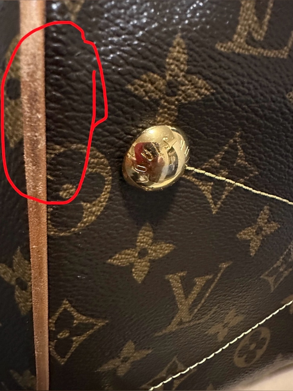 Louis Vuitton Monogram Canvas Shoulder Bag in Brown and Tan - Picture 15 of 16